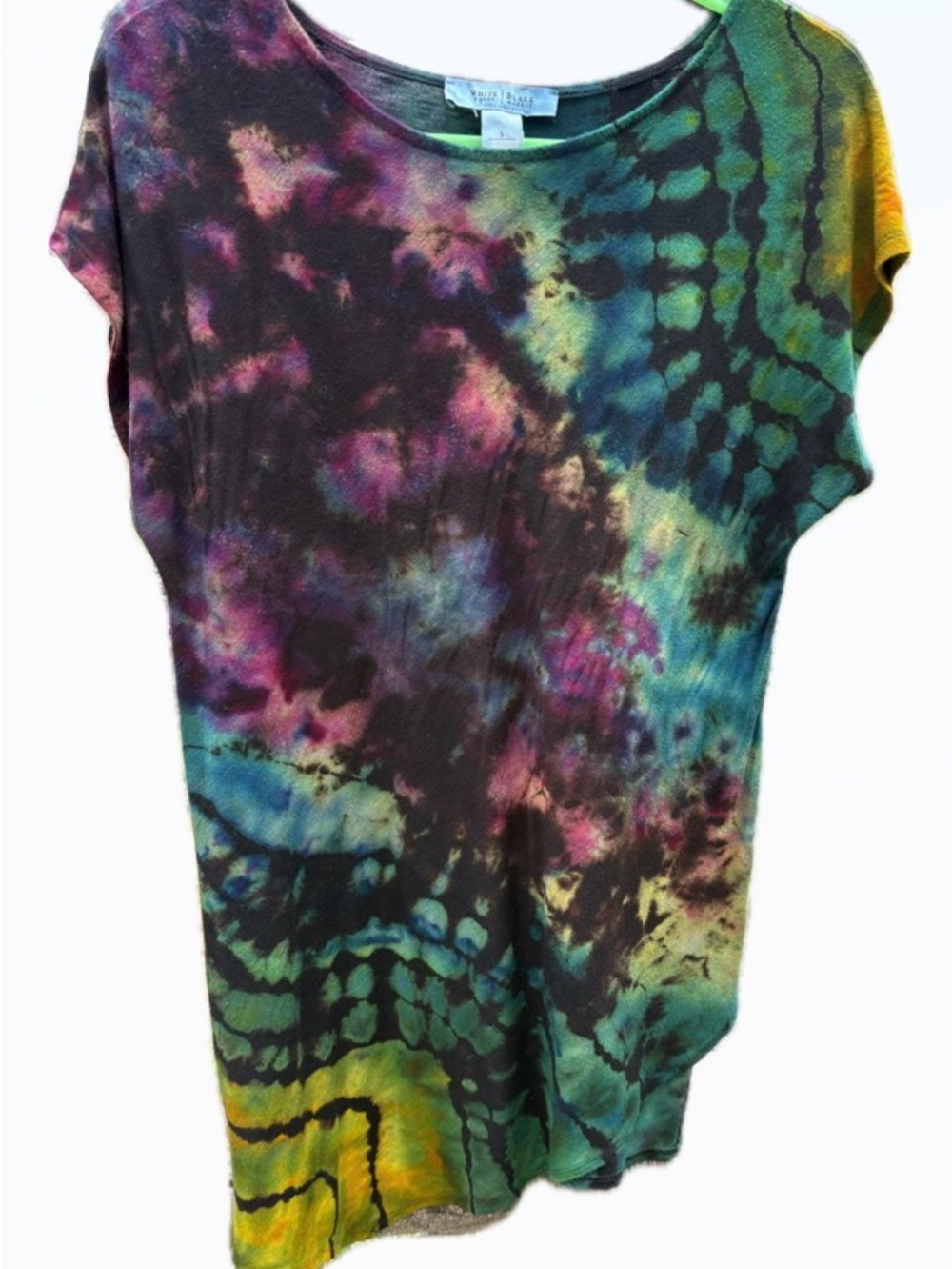 White House Black Market Multicolor Tie-Dye Short Sleeve Tee
